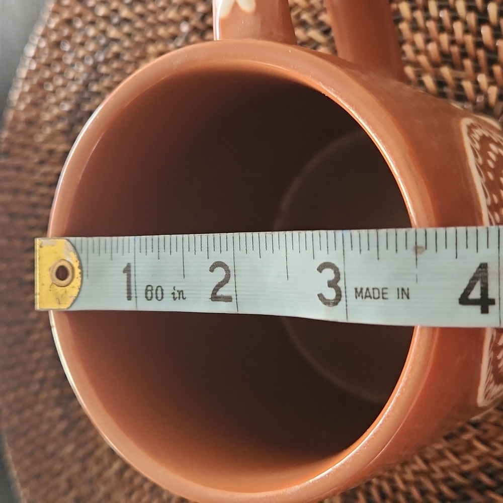 Pottery Barn, Gingerbread Brown & White Ceramic Mug letter "O" NWT - Picture 13 of 16